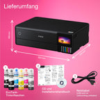 Epson EcoTank ET-8550 Fotodrucker für kreative Enthusiasten, ultrakomfortables A3+-Format, 6-Farb-Tinten, 5-Wege-Medienmanagement, Wi-Fi Direct und Ethernet, Touchscreen