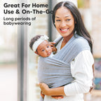 KeaBabies Babytrage Ab Geburt - Atmungsaktive Babytragetücher, Babytrage Neugeborene Ab Geburt, Babytuch Tragetuch Baby Neugeborene, Kleinkind Handfreie Baby Carrier (Stone Gray)