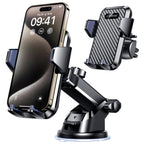 VANMASS Handyhalterung Auto 2026 neuste Version Handy Halterung Auto 4 in 1 Lüftung & Saugnapf Handyhalter 100% Kratzschutz Smartphone Halterungen Innentürgriffe für iPhone 17 Samsung S24 Huawei