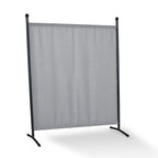 Angerer Stellwand 178 x 178 cm, Sicht- & Sonnenschutz, Raumtrenner, Innen & Outdoor Büro Balkon/Terrasse, Schlafzimmer, Garten, Made in Germany, waschbare Bezüge, Polyacryl hellgrau