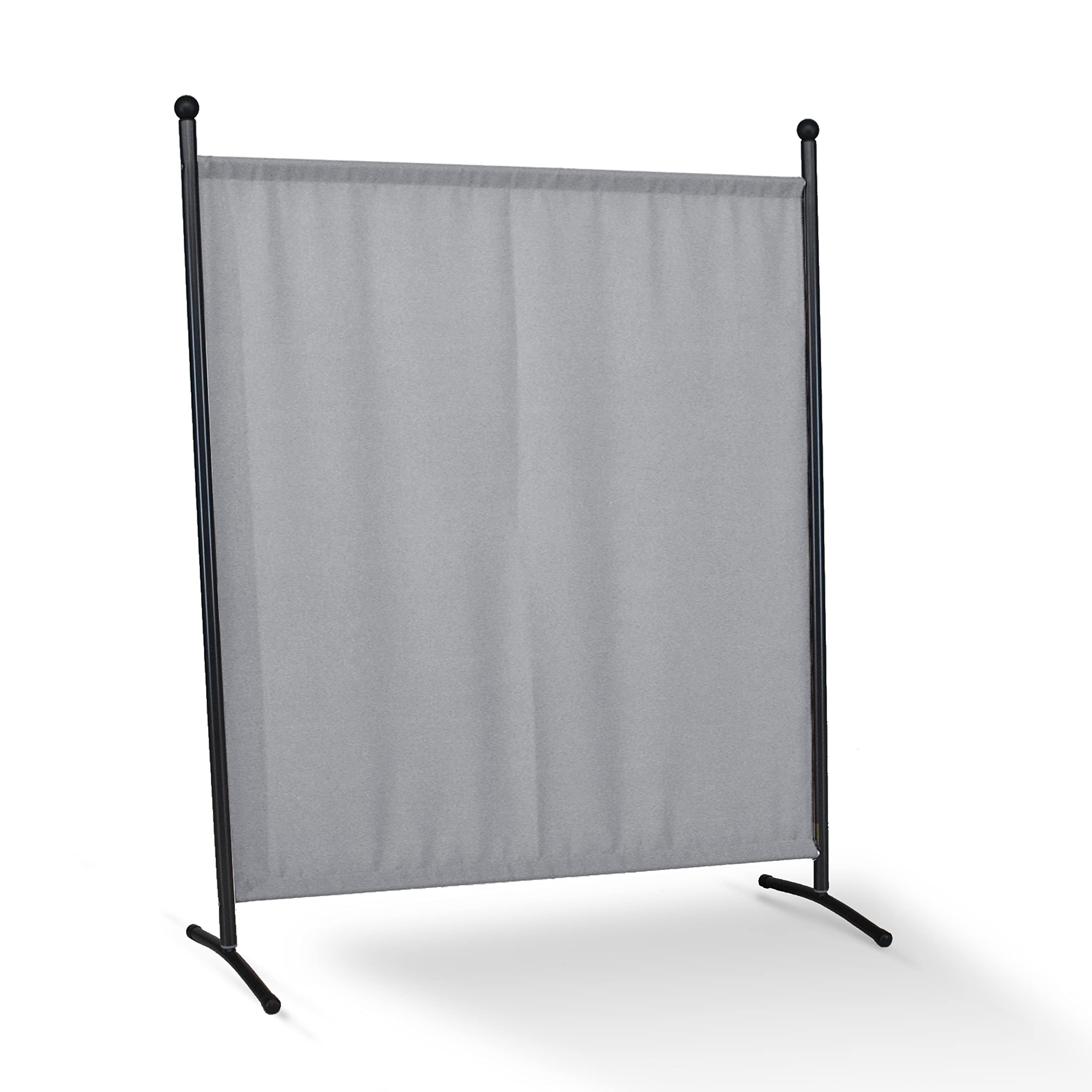 Angerer Stellwand 178 x 178 cm, Sicht- & Sonnenschutz, Raumtrenner, Innen & Outdoor Büro Balkon/Terrasse, Schlafzimmer, Garten, Made in Germany, waschbare Bezüge, Polyacryl hellgrau