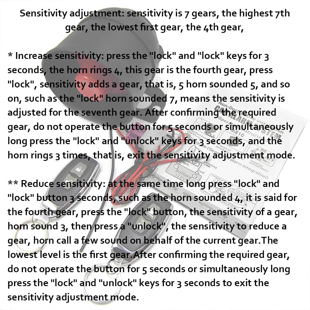 TOTMOX Alarmanlage Auto, Autoalarmanlage Mit Fernbedienung, Universal 12V Alarmlautsprecher Sicherheitsschutzsystem Auto Alarmanlagen, alarmanlage für Camper