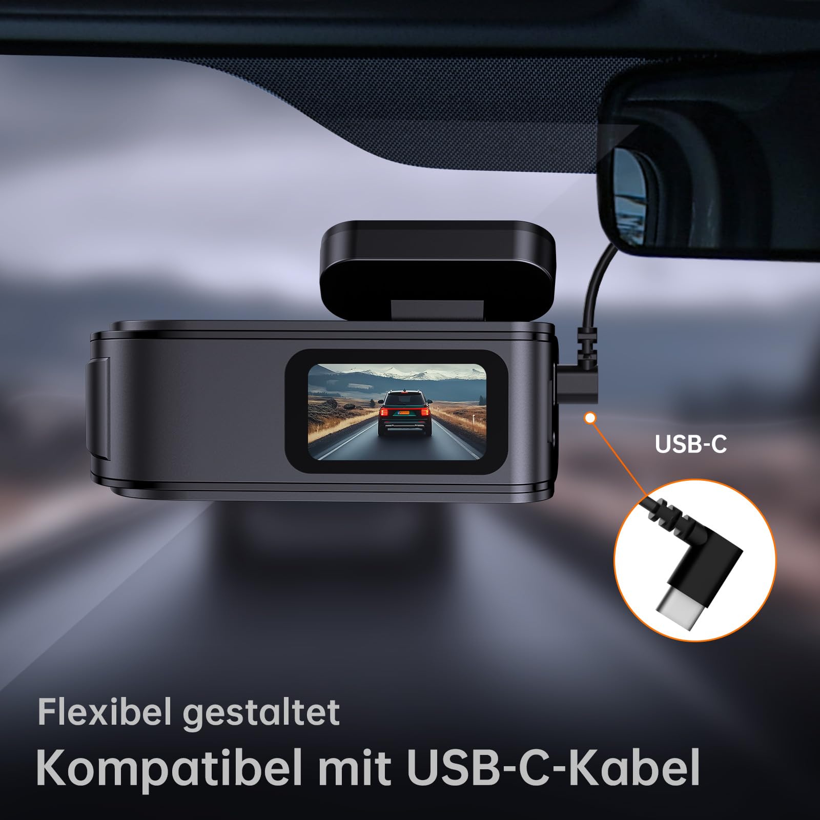 Dashcam Auto Vorne Hinten 2,5K + 1080P, Dash Cam mit WiFi, 32GB Karte, Dual-Autokamera mit 170 ° Weitwinkel, Super Nachtsicht, Auto Kamera mit Parküberwachung, G-Sensor, App-Steuerung, Loop-Aufnahme