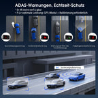 Avylet 4K/2.5K+1080P Dashcam Auto Vorne Hinten, 5GHz WiFi/APP Dual Kamera mit 64GB Card, ADAS Spurhalteassistent, Parküberwachung, externem GPS, Super Nachtsicht, WDR, G-Sensor, 170°+150° Weitwinkel