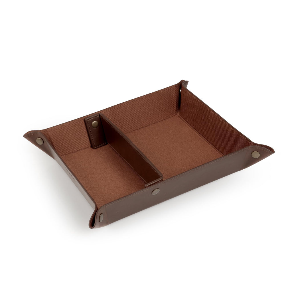 Londo Leder Taschenleerer - Vide Poche - Ledertablett Organizer, Praktische Aufbewahrungsbox - für Geldbörsen, Uhren, Schlüssel, Münzen, Handys und Büroausstattung
