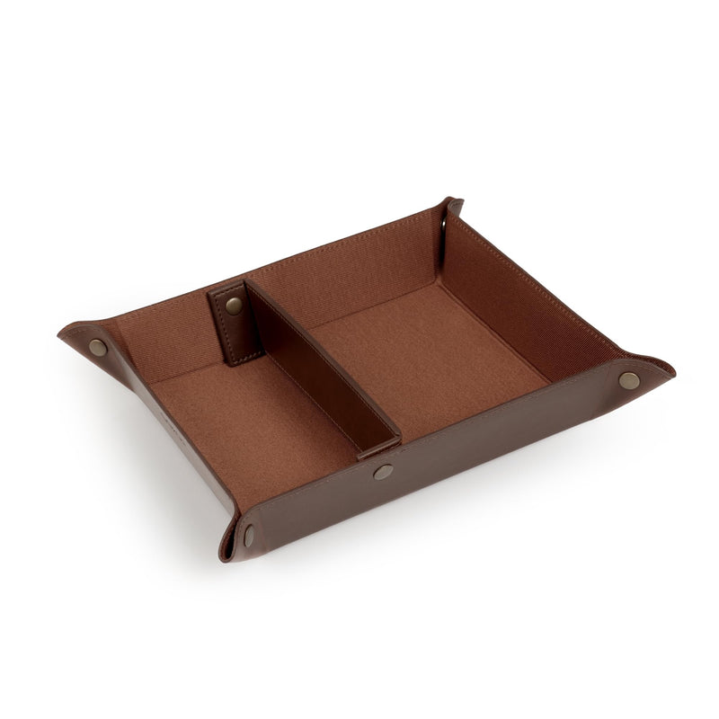 Londo Leder Taschenleerer - Vide Poche - Ledertablett Organizer, Praktische Aufbewahrungsbox - für Geldbörsen, Uhren, Schlüssel, Münzen, Handys und Büroausstattung