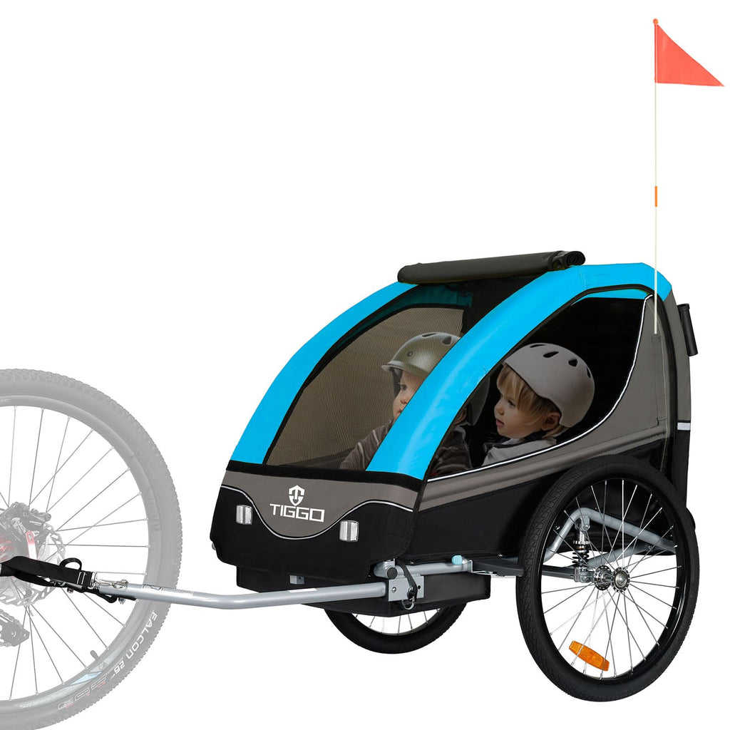 Tiggo S2 Kinderanhänger mit Federung Jogger 2 in 1 Kinder Buggy fahrradanhänger Anhänger 360° Drehbar