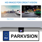 PARKVISION Rückfahrkamera Auto Flexible Einbaulage erlaubt Rückfahrkamera Nachrüsten mit invertiertem Bild vertikally und Parklinie optional