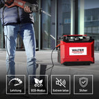 Walter Inverter Stromerzeuger 1000W, Benzin Notstromaggregat, ideal für Camping Reise Garage Wohnwagen Baustelle, WWS-IGS1000