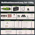 Multifunktionswerkzeug 200W, ETOOLAB [Professional] Rotationswerkzeug, Echte 10000-35000 U/min, Drehmelwerkzeug Set mit 129 Zubehören, 6 Variable Drehzahl für Schneiden, Gravieren, Bohren, usw.