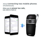 SOAIY S32 Auto Kfz Bluetooth V5.0 Freisprecheinrichtung Freisprechanlage Car-Kit für Sonnenblende Automatische Abschaltung und Aktivierung möglich Musik GPS Unterstützung mit Deutscher Sprachausgabe