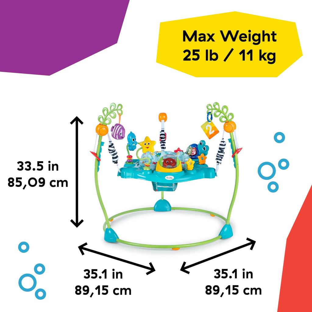 Baby Einstein, Ocean Explorers Curiosity Cove 2-in-1, Türhopser und Bodenspielzeug, Alter 6-12 Monate