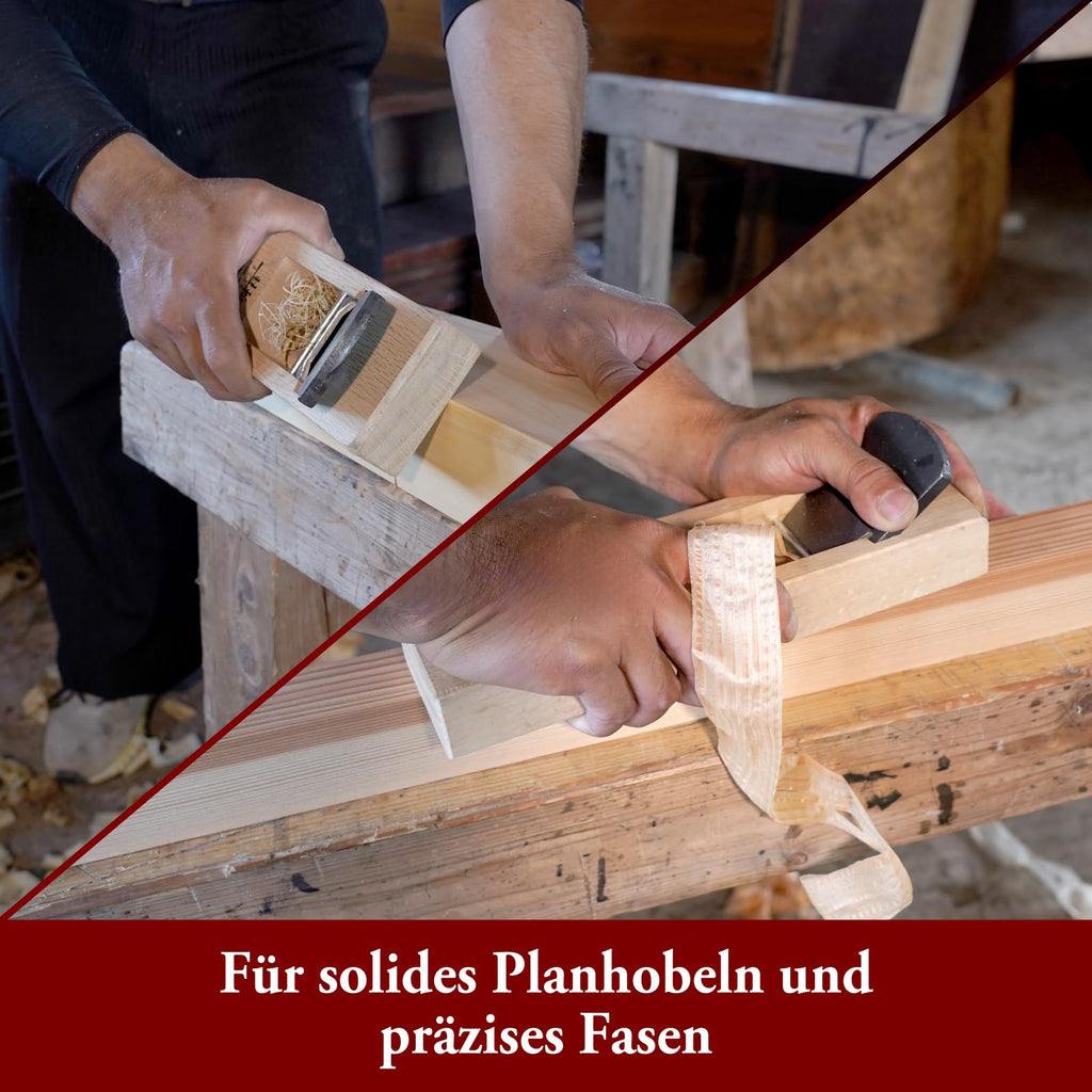 SUIZAN Kanna Japanischer Handhobel 60mm - Professionelle Holzhobel Blockhobel Holzbearbeitungswerkzeuge