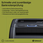 Safescan 155-S automatischer Geldscheinprüfer zur schnellen Überprüfung von Geldscheinen - Falschgeldprüfgerät mit 7-facher Echtheitsprüfung - 100% genauer Geldscheinprüfer