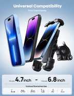Lamicall Handyhalterung Fahrrad, Handyhalter Motorrad - Universal 360° Fahrrad Halter für iPhone 17/16/15/14 Pro Max Plus, Air, SE, 13/12 Pro Max Mini, 11 Pro Max, Xs, XR, Samsung S23 S22, Smartphone