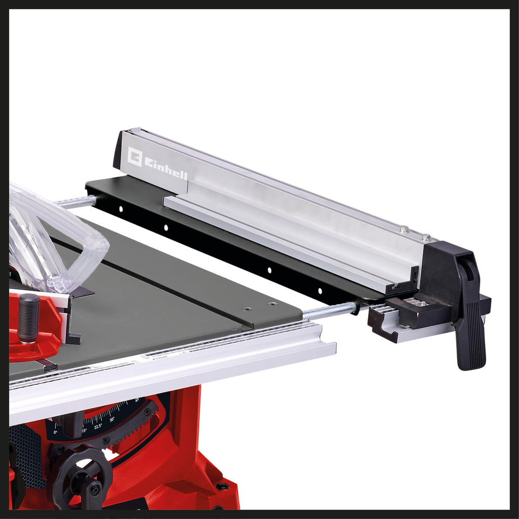 Einhell Tischkreissäge TC-TS 2225 U (2200 W, 80 mm Schnitthöhe, Ø 254 mm Sägeblatt, Tischverbreiterung, Winkelanschlag, Parallelanschlag, Schiebestock, Untergestell)