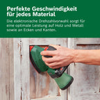 Bosch Akku-Schleifer UniversalSander 18V-10 (ohne Akku; 18 Volt System; für die DIY-Holzbearbeitung; 32x Schleifpapier; im Karton) – Amazon Edition