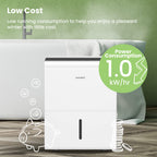 Comfee Luftentfeuchter, 50L/24h, Raumgröße ca. 250m³(100m²), Intelligenter Entfeuchtermodus, 24H Timer, Wassertank 6L, MDDP-50DEN7