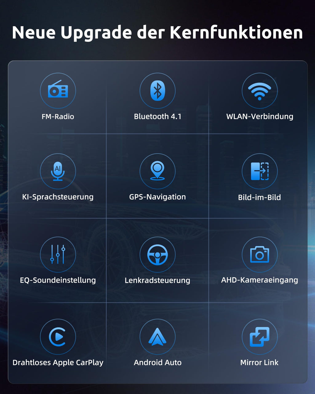 ESSGOO 4+64G Drahtloses Autoradio und Android Auto CarPlay Für Vauxhall Opel Corsa C/D Zafira B Astra G/H Meriva Signum Combo mit 7 Zoll Touchscreen Bluetooth FM RDS GPS WiFi Silber