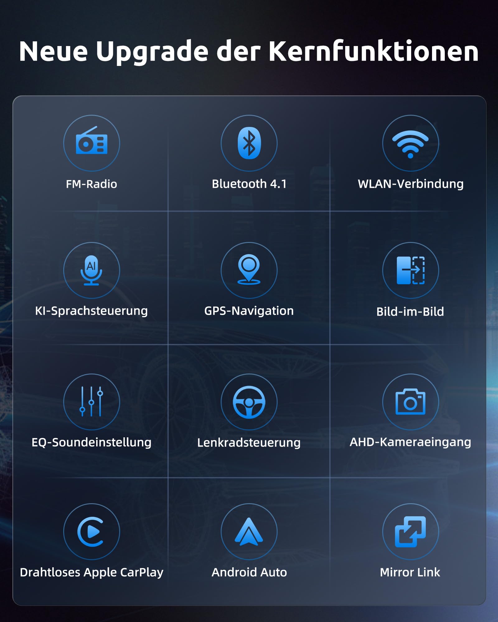 ESSGOO 4+64G Drahtloses Autoradio und Android Auto CarPlay Für Vauxhall Opel Corsa C/D Zafira B Astra G/H Meriva Signum Combo mit 7 Zoll Touchscreen Bluetooth FM RDS GPS WiFi Silber
