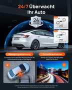 70mai A800SE Dashcam Auto Vorne Hinten 4K HDR 2160P+1080P mit 128GB SD Karte, Dual Autokamera 3" IPS, F1.55 Blende Nachtsicht, 210Sek.Puffer Notfall-Voraufzeichnung, Parküberwachung, Max 512GB