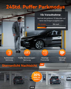 VANTRUE N4 Pro 3 HDR 4K+ 1080P+ 1080P STARVIS 2 Dashcam Auto, 5G WiFi PlatePix™ Dash Cam GPS 360° Puffer Parküberwachung Auto Kamera, IR Nachtsicht, Sprachbefehl, Privatsphäremodi, 2.45” 1TB Max