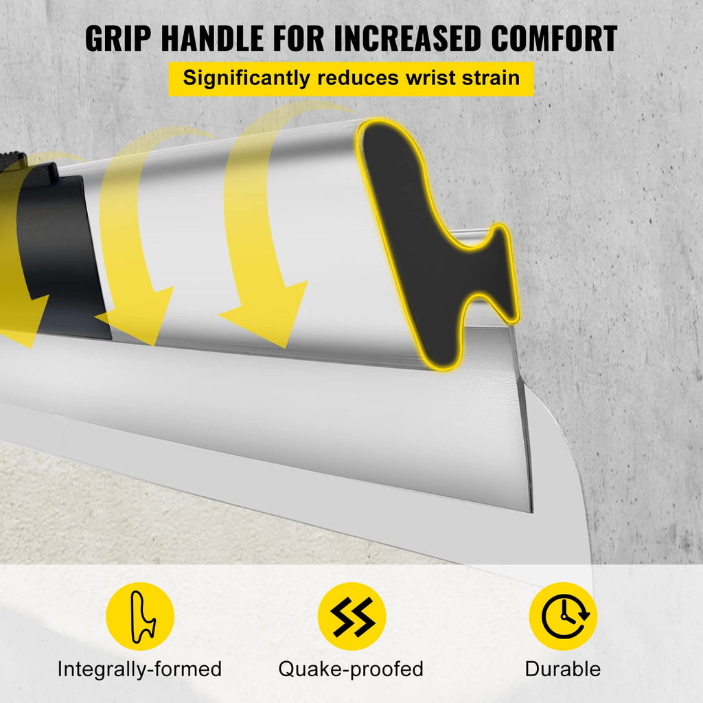 VEVOR Dekorspachtel Set 25 cm / 60 cm/ 80 cm Breitspachtel, 0,89-2 m Klingenlänge Trockenbau Flächenspachtel, 0,5 mm Klingenstärke Fassadenspachtel aus Edelstahl, ergonomischer Griff Gipserspachtel
