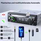 9-24V Autoradio mit CD DVD Player und Bluetooth Freisprecheinrichtung,RDS 1DIN Autoradio 7 Farben MP3 Player FM/AM Radio mit 2 USB SD/AUX/Lenkradfernbedienung