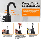 5-Meter-Metall-Teleskopleiter mit Haken – ausziehbar, widerstandsfähig und tragbar für Höhenarbeiten, Haushalts- und Gewerbegebrauch