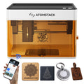 Atomstack P1 Mini Laser Graviermaschine, 5W Diode Laser Cutter Tragbare Desktop Lasergravur, CoreXY Dualmotor, Kostenlose Atomstack App mit Designbibliothek, 110x110mm Gravurbereich