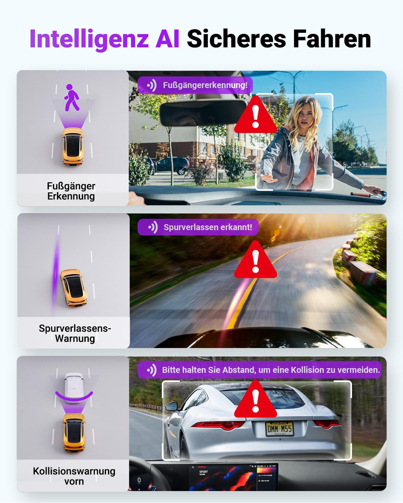 VANTRUE S1 PRO MAX 4K + 4K Dashcam Auto Vorne Hinten mit Dual STARVIS 2 Nachtsicht HDR, 24H Parkmodus Dash Cam, 5,8GHz WLAN GPS 360 Grad Auto Kamera, ADAS, LTE Optional, Sprachbefehl, 1TB Max