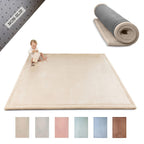 Hakuna Matte Wolkenweiche Spielmatte Baby 200x150x2,5cm, beige – Teppich für Kinderzimmer mit hochwertigem Memory-Schaum – Krabbelmatte Baby mit Rutschfester Unterseite – Krabbeldecke, Tatami Matte