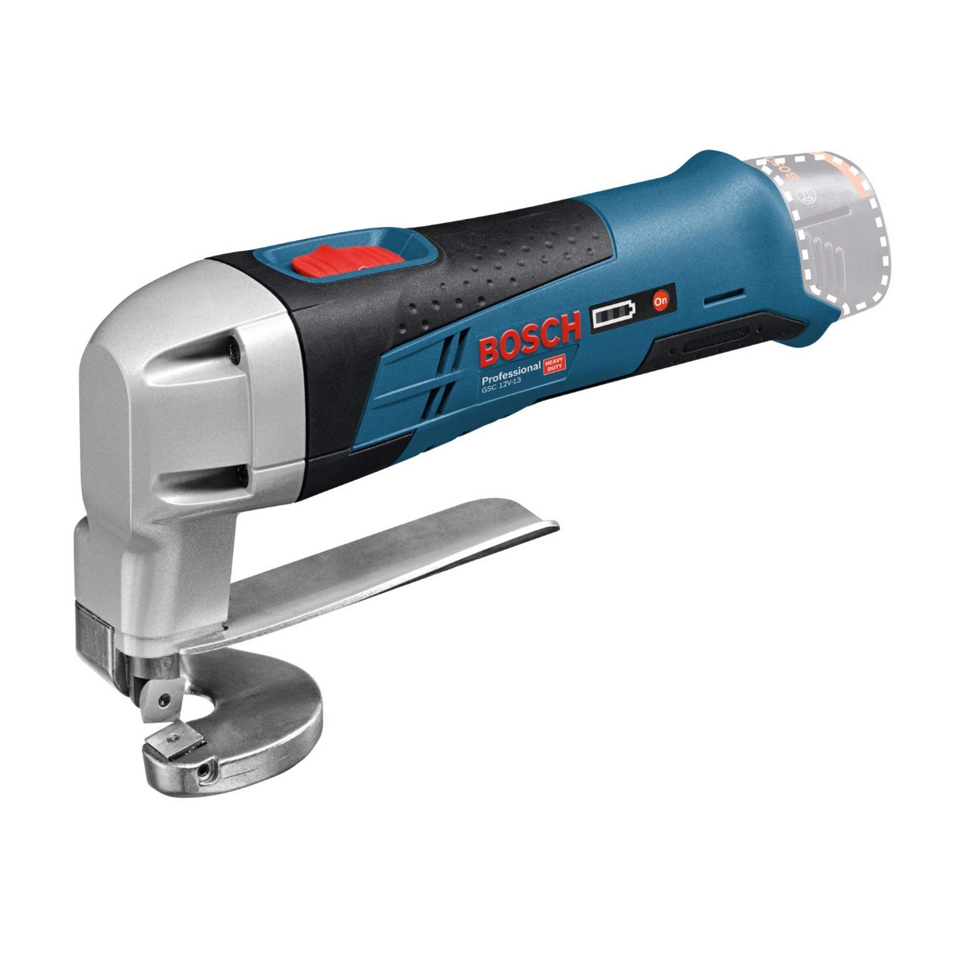 Bosch Professional 12V System Akku Blechschere GSC 12V-13 (inkl. Innensechskantschlüssel, 1x Ober- und Untermesser für Blechschere, Einlage, ohne Akku/ Ladegerät)
