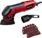 Einhell Deltaschleifer TC-DS 20 E (200 W, 2 mm Schwingkreis, bis 22.000 min-1 Schwingzahl, Drehzahlregulierung, Schleifschuh mit Kletthaftung, inkl. 9x Schleifpapier)