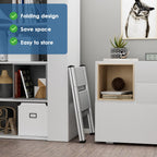 TLGREEN Alu Trittleiter 2-Stufen-Leiter Klappleiter Rostfeste rutschfeste Stehleiter Haushaltsleiter Multifunktionale Tritthocker Licht Platzsparend bis 150kg Belastbar für Küchen Haushalt Außen Büro