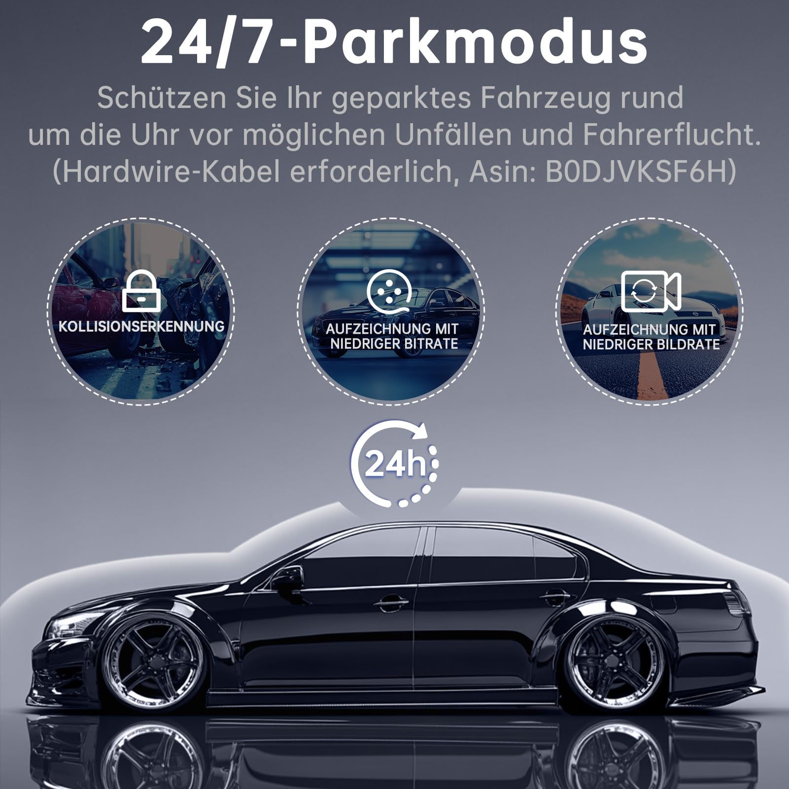 Dashcam Auto Vorne Hinten 2,5K + 1080P, Dash Cam mit WiFi, 32GB Karte, Dual-Autokamera mit 170 ° Weitwinkel, Super Nachtsicht, Auto Kamera mit Parküberwachung, G-Sensor, App-Steuerung, Loop-Aufnahme