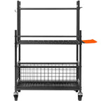 VEVOR Gartengeräte Ständer 652 x 403 x 990 mm Gerätehalter Organizer Kohlenstoffstahl Mehrzweck Gartengeräteaufbewahrungsregal 16 Schlitzen 18 Haken Gartenwerkzeug Halter Besenhalter
