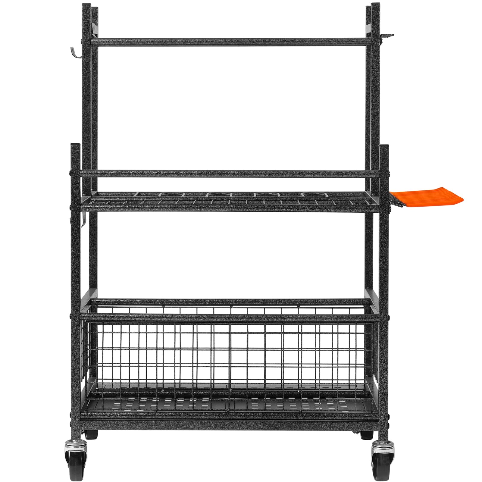 VEVOR Gartengeräte Ständer 652 x 403 x 990 mm Gerätehalter Organizer Kohlenstoffstahl Mehrzweck Gartengeräteaufbewahrungsregal 16 Schlitzen 18 Haken Gartenwerkzeug Halter Besenhalter