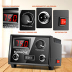 BURNNOVE Holz Pyrographie Set 100W, 100–750°C, Doppel-Pyrographie-Stifte mit LCD-Display, 21 Spitzen, Temperaturregelung, Komplettset für Holz, Leder, Kunsthandwerk