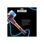SIMPLEX-Schonhammer, Gummikomposition, mit Standfuß/Superplastik; mit Tempergussgehäuse und hochwertigem extra kurzen Holzstiel | D=80 mm/Stielausführung=extra kurz | 3027.282