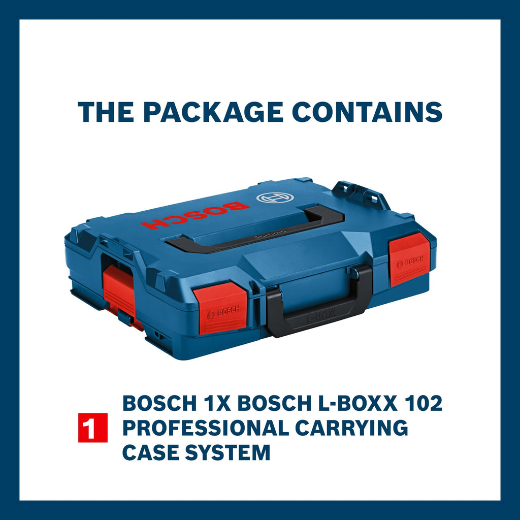 Bosch Professional Handwerkoffersystem L-BOXX 102 (Belastbarkeit bis 100 kg, eine Traglast bis 25 kg und eine Zugfestigkeit von 50 kg, Material: ABS Plastik, PA6 Kunststoff)