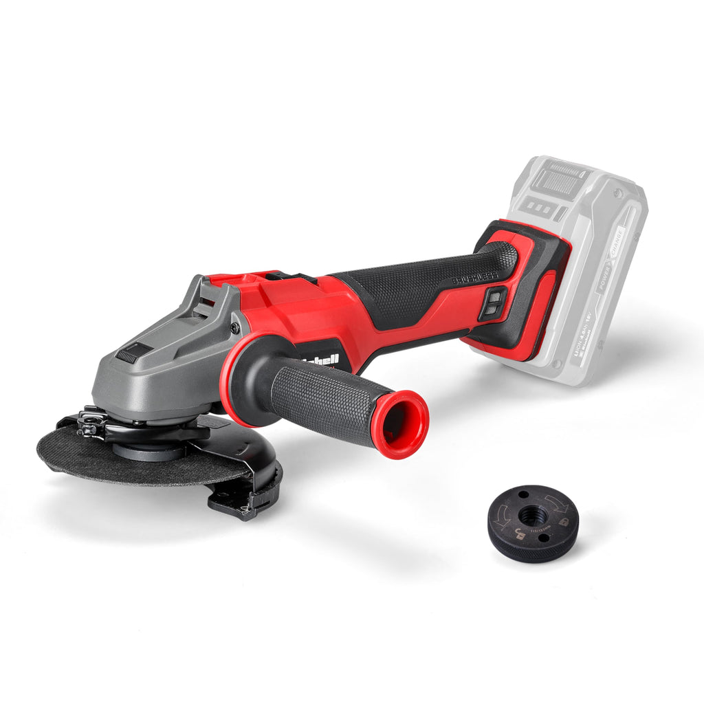 Einhell Professional Akku-Winkelschleifer AXXIO 18/125 Q Li-Solo Power X-Change (18 V, 700 W, 125 mm Scheiben-Ø, 33 mm Schnitttiefe, Brushless, Quick-Fix-Nut, ohne Trennscheibe, ohne Akku)