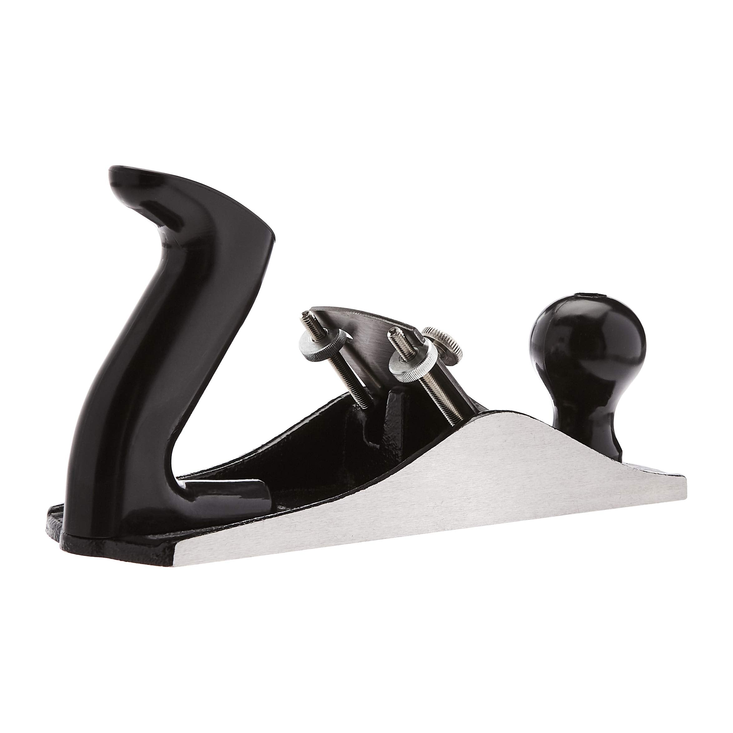 Amazon Basics No.4 Adjustable Universal Bench Hand Plane - 2-Inch Blade And Plastic Handles For Precision Woodworking, 5 cm, Grau/Schwarz