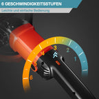 Wiltec Auto Poliermaschine Schleifmaschine 1200W bis 3000 U/min, Poliergerät mit 6 Stufen, mit Tasche und Zubehör, Tellerschleifer, Rotationsschleifer