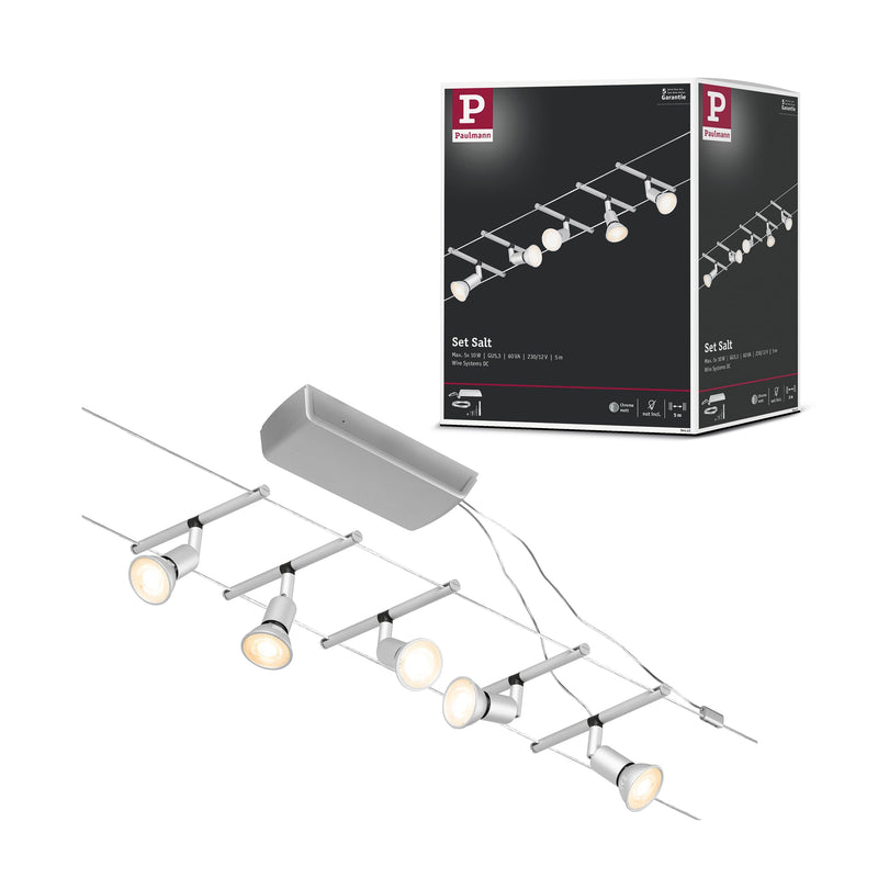 Paulmann Wire Set Salt max5x10W GU5,3 Chrom matt/C