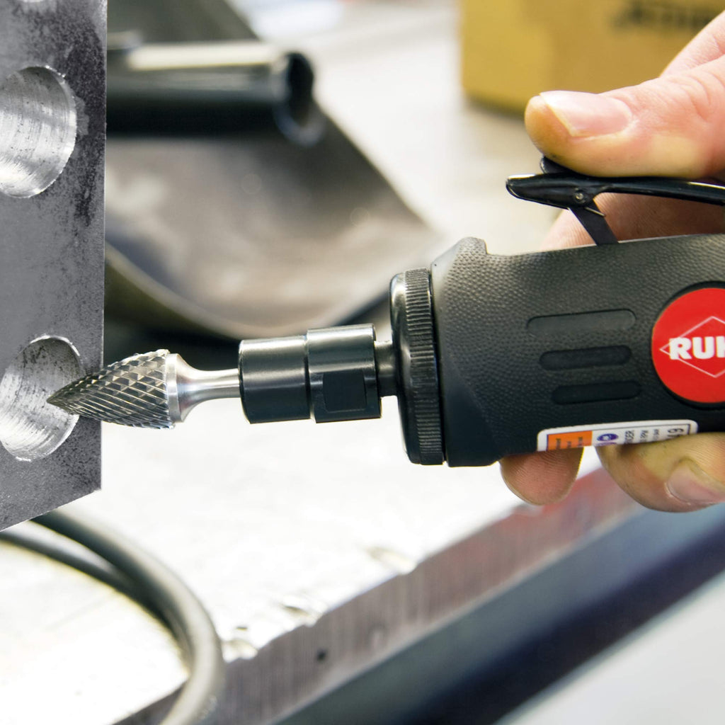 RUKO Hartmetall-Frässtifte-Satz HM in Mini-Box, Zylinderschaft, mit Kreuzverzahnung, rechtsschneidend, 10-teilig