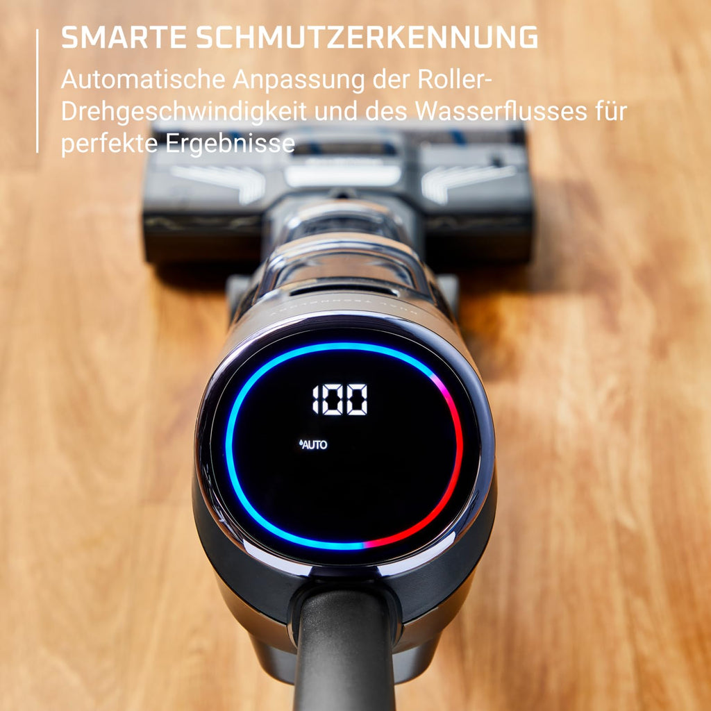 Rowenta X-Clean 4 kabelloser Nass- und Trockenstaubsauger, 2-in-1 Reinigung, 50 Min. Leistung, intelligente Schmutzerkennung, Selbstreinigungssystem, Dunkelgrau, GZ5037WO