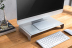 DIGITUS Designer Monitor-Erhöhung aus Aluminium - Bildschirm-Ständer - Traglast 10 kg - Nicht Rutschend - Silber