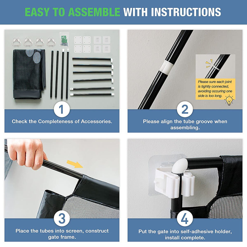 Namsan Hunde Türschutzgitter Abschließbar Hundeschutzgitter Treppenschutzgitter Absperrgitter für Haustier, 80cm x 100cm