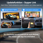 Carpeer CarPlay & Android Auto Display Car Stereo, Auto-Display, 10.26-Zoll-IPS-Touchscreen, Digital Receiver mit 1080p-Rückfahrkamera, Super Link, GPS Navigation, S1ri, Bluetooth Audio, FM, AUX